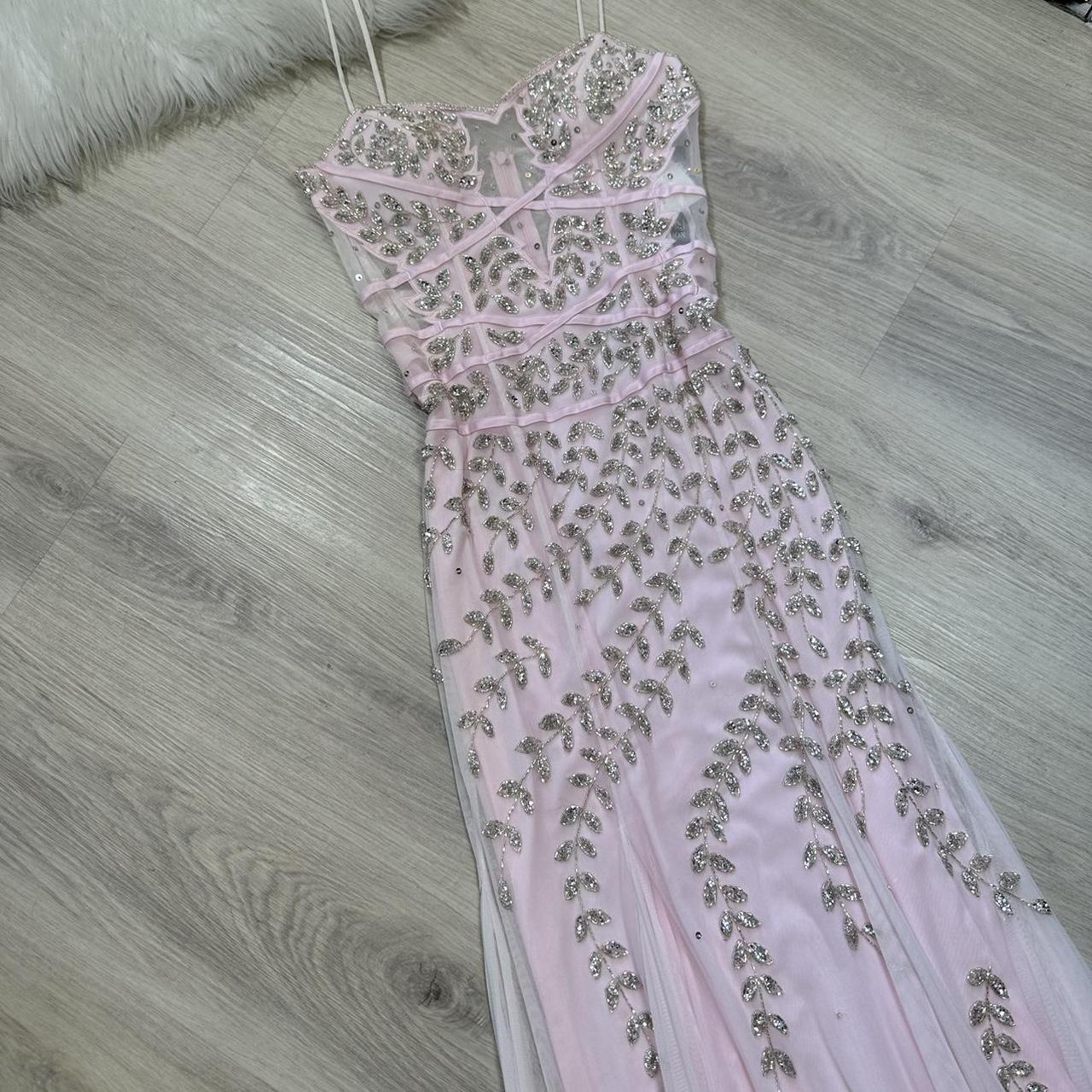 NiceVestidos-Pink beautiful exquisite beaded long chiffon formal prom dress nv5451