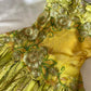 Yellow Green Short Exquisite Floral Beaded Garden Fairy Dress Chiffon Homecoming Dress Party Dress nv5389