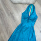 NiceVestidos-Blue beautiful exquisite beaded short/mid-length chiffon homecoming dress prom dress formal dress nv5447