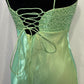 Green Beaded Long Satin Ball Gown Evening Gown Party Dress nv4602