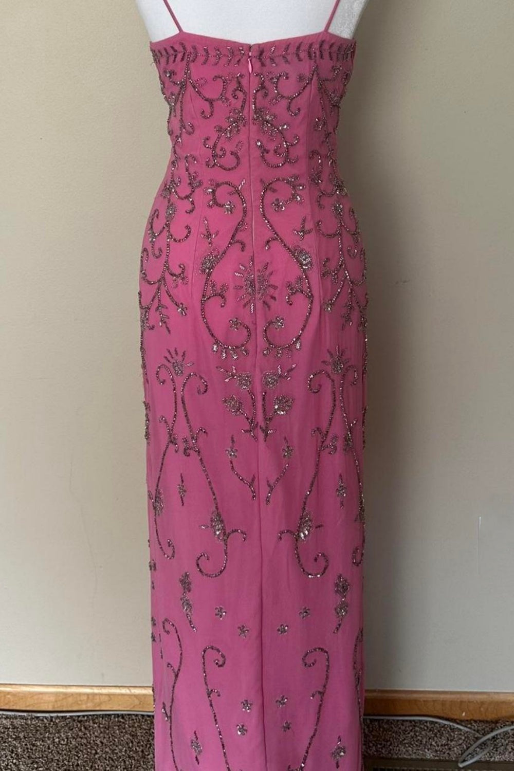 NiceVestidos-- Pink fairy exquisite beaded long chiffon prom dress NV5680