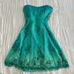 Blue Beaded Short Chiffon Homecoming Dress Party Gown nv4755