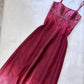 The most stunning exquisite beaded y2k red ombre long chiffon dress nv5377