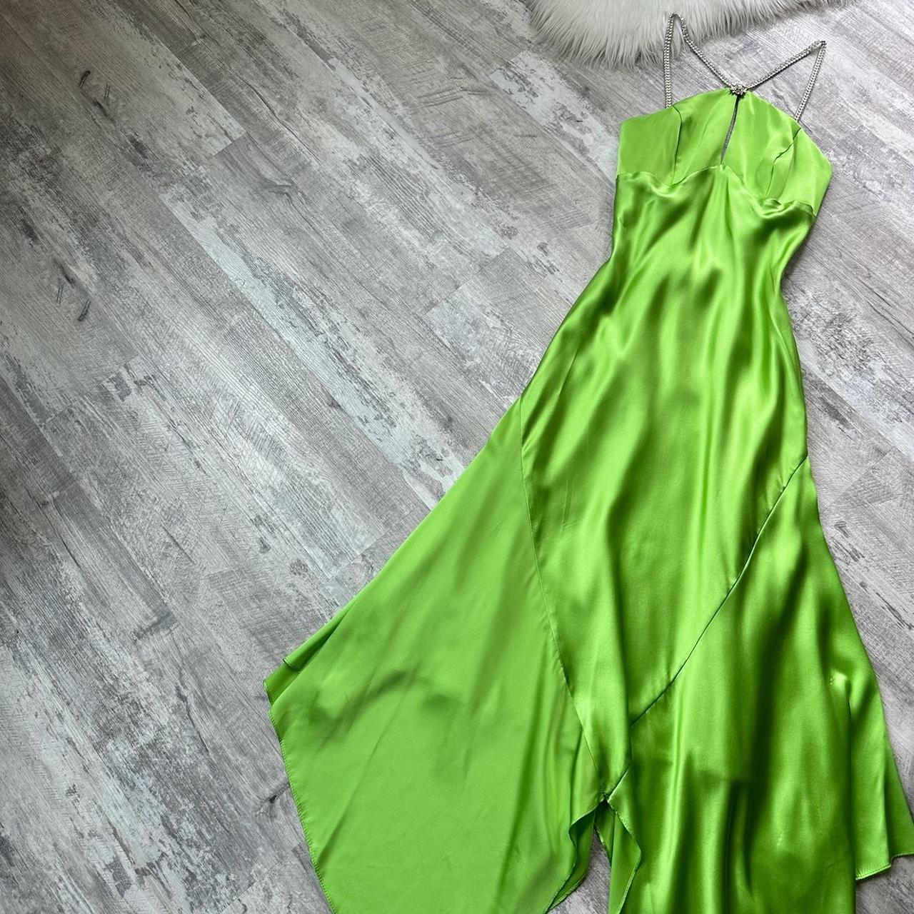 NiceVestidos-Green beautiful exquisite long satin formal prom dress nv5455