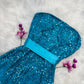 Blue exquisite beaded short chiffon homecoming dress birthday party dress nv5332