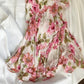 Pink Floral Elegant Long Chiffon Party Dress Evening Gown Prom Dress nv4599