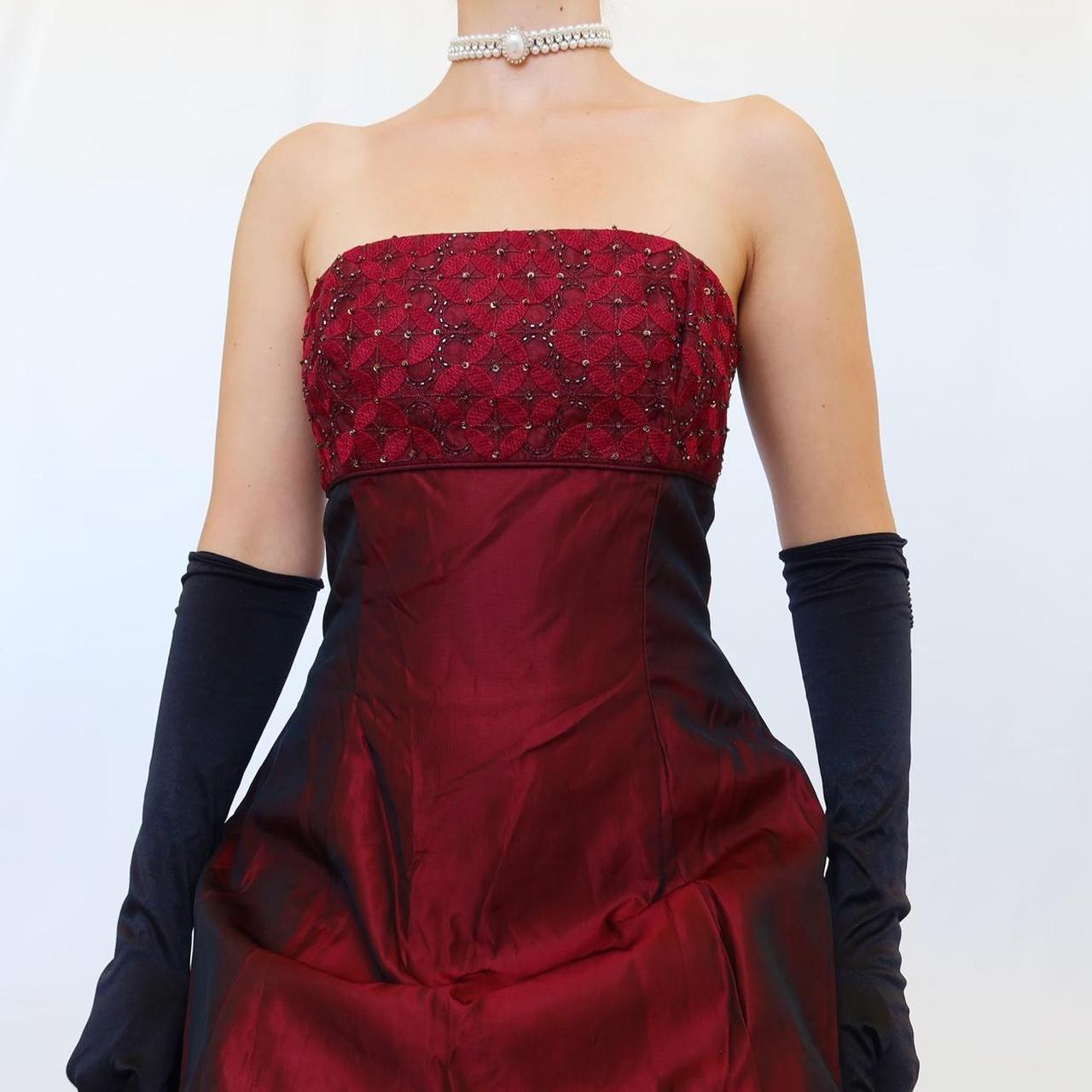 NiceVestidos-pink vintage floral long satin dress Nv5632