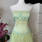 Green floral vintage ball gown long tulle formal fairy ball gown evening dress party dress nv4246