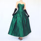 NiceVestidos-Dark green simple fashion retro long satin dress evening dress Nv5634