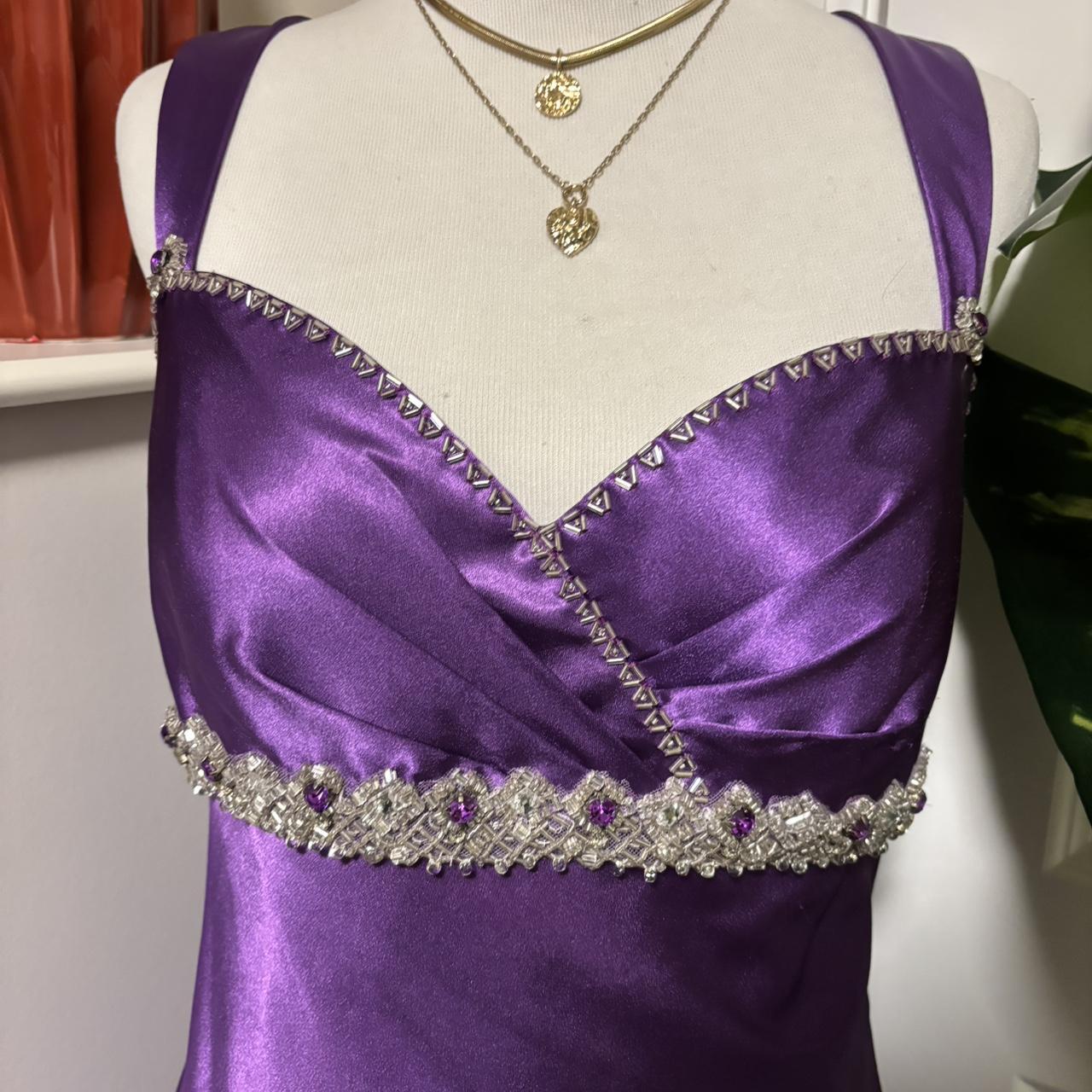 Purple vintage fashion exquisite beaded long satin floor-length ball gown, evening dress, party dress nv3704