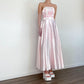 NiceVestidos--Light pink floral long satin vintage gown fairy dress ball gown evening dress NV5726