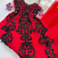 Red exquisite beaded long chiffon prom dress nv5330