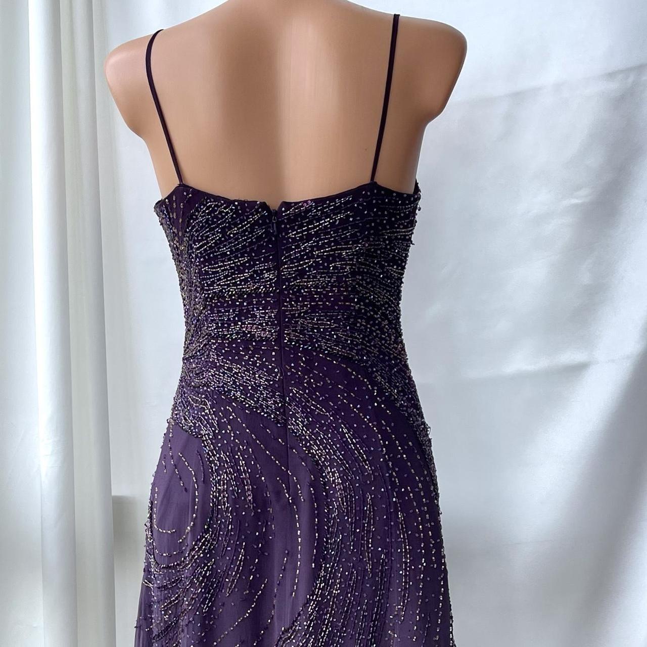 ✨💞Gorgeous and elegant purple gradient hand-beaded retro dress charming princess long chiffon prom dress nv5379