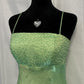 Green Beaded Long Satin Ball Gown Evening Gown Party Dress nv4602