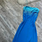 NiceVestidos-Blue shiny sequins beautiful exquisite long satin chiffon formal prom dress nv5453