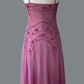 NiceVestidos--Pink beaded mid-length homecoming dress prom dress NV5692