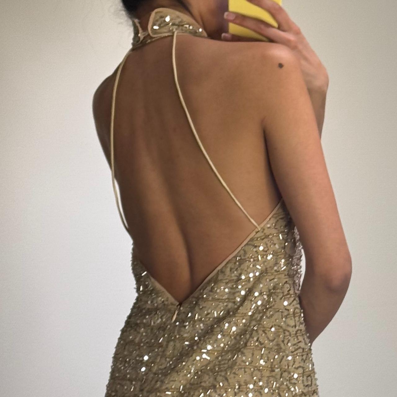 Gold glänzende Pailletten Mode Homecoming Kleid kurzes Geburtstag Cocktail Party Kleid nv4619