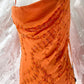 Orange exquisite beaded spaghetti strap long chiffon fairy dress prom dress nv5413