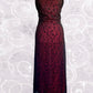 NiceVestidos-Burgundy Red Floral Dress Vintage Dress Women's Exquisite Long Tulle Ball Gown NV5645