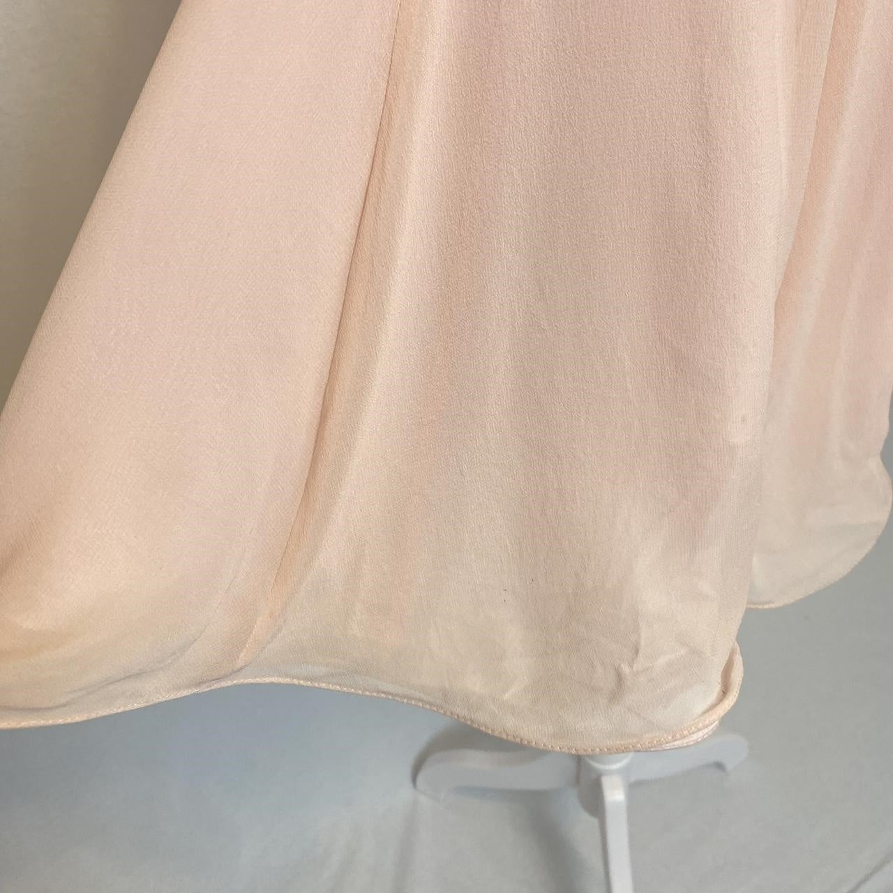 Light pink shiny sweet elegant delicate floral beaded sequin short chiffon ball gown evening dress party dress homecoming dress prom dress nv3828