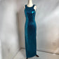 Blue fashion backless long sequin prom dress birthday party dress nv5333