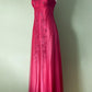 NiceVestidos--Pink Delicate Floral Beaded Dress Vintage Dress Women's Long Tulle Ball Gown NV5649
