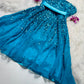 Blue exquisite beaded short chiffon homecoming dress birthday party dress nv5332