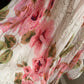 Pink Floral Elegant Long Chiffon Party Dress Evening Gown Prom Dress nv4599