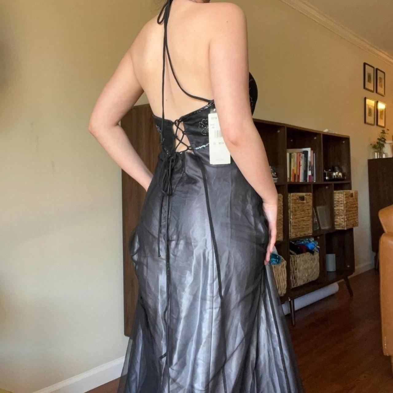 Black/Burgundy Vintage Fashion Exquisite Beading Elegant Backless Long Satin Tulle Formal Prom Dress Evening Gown Party Dress nv3743