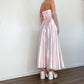 NiceVestidos--Light pink floral long satin vintage gown fairy dress ball gown evening dress NV5726