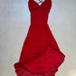 NiceVestidos-- Red fairy exquisite beaded mid-length chiffon prom dress NV5679