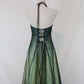 💚Empire Dress Vintage Unique Green Ombre Floral Beaded Long Mermaid Tulle Formal Prom Dress Evening Gown Party Dress nv4989
