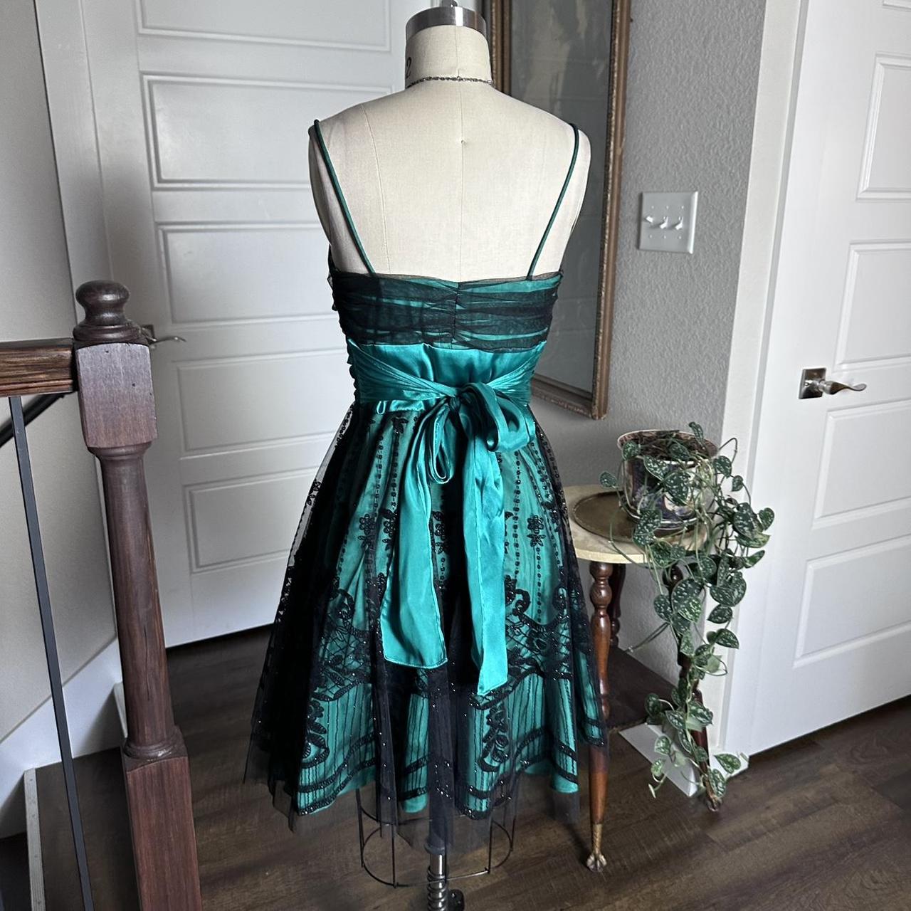 Green lace short tulle homecoming dress prom dress birthday party dress nv4666