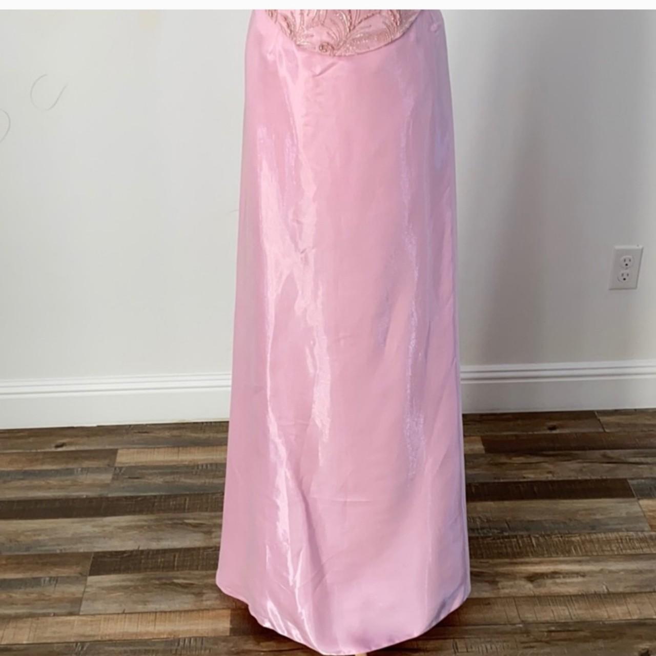 Atemberaubendes, rosafarbenes Feen-Korsett zum Binden, Blumenmuster, Perlenbesatz, langes Satin-Abendkleid, Partykleid, zweiteiliges Korsett-Ballkleid, nv3746