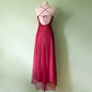 NiceVestidos--Pink vintage exquisite beaded long chiffon homecoming dress prom dress NV5656
