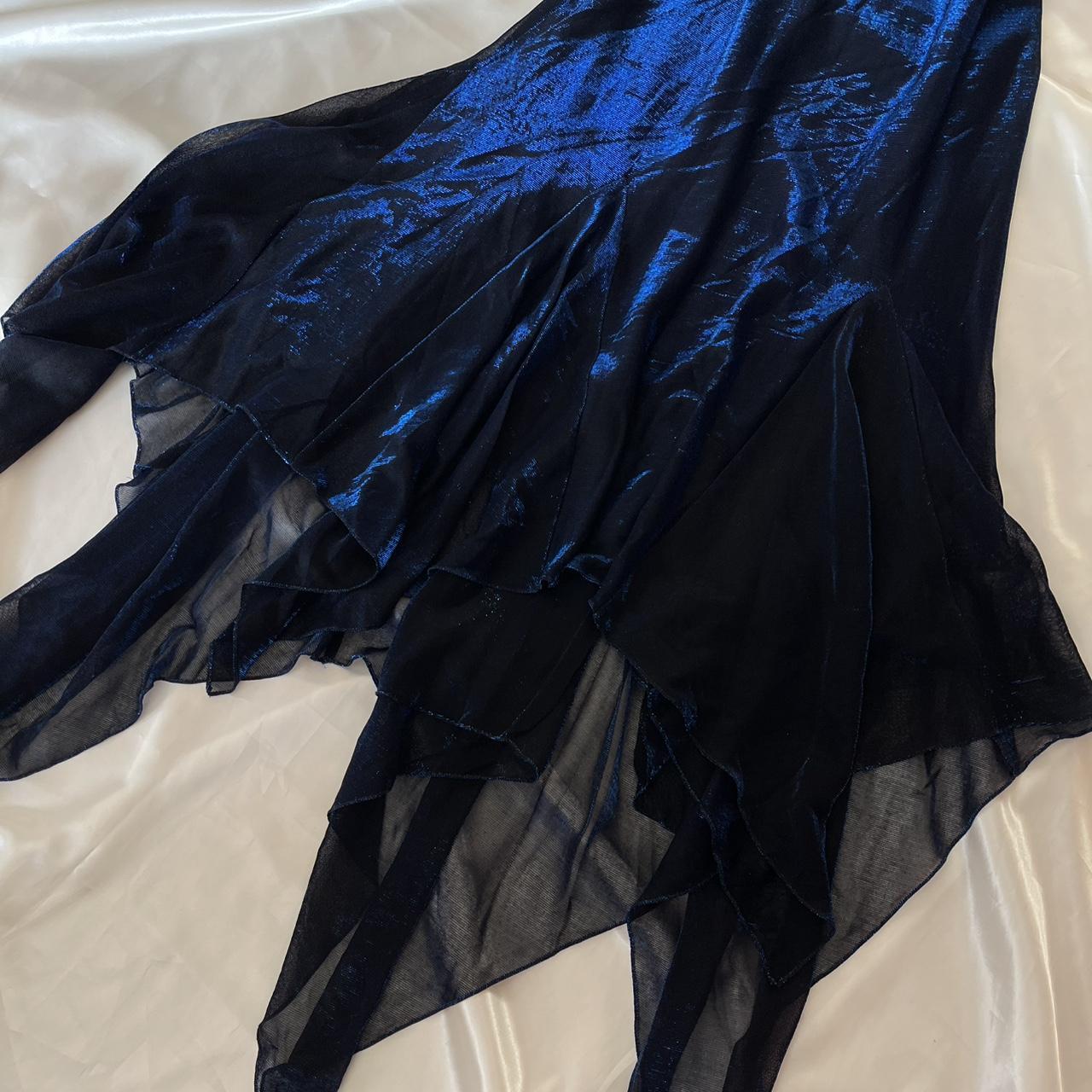 Navy blue shiny spaghetti strap long chiffon prom dress homecoming dress birthday party dress nv5388