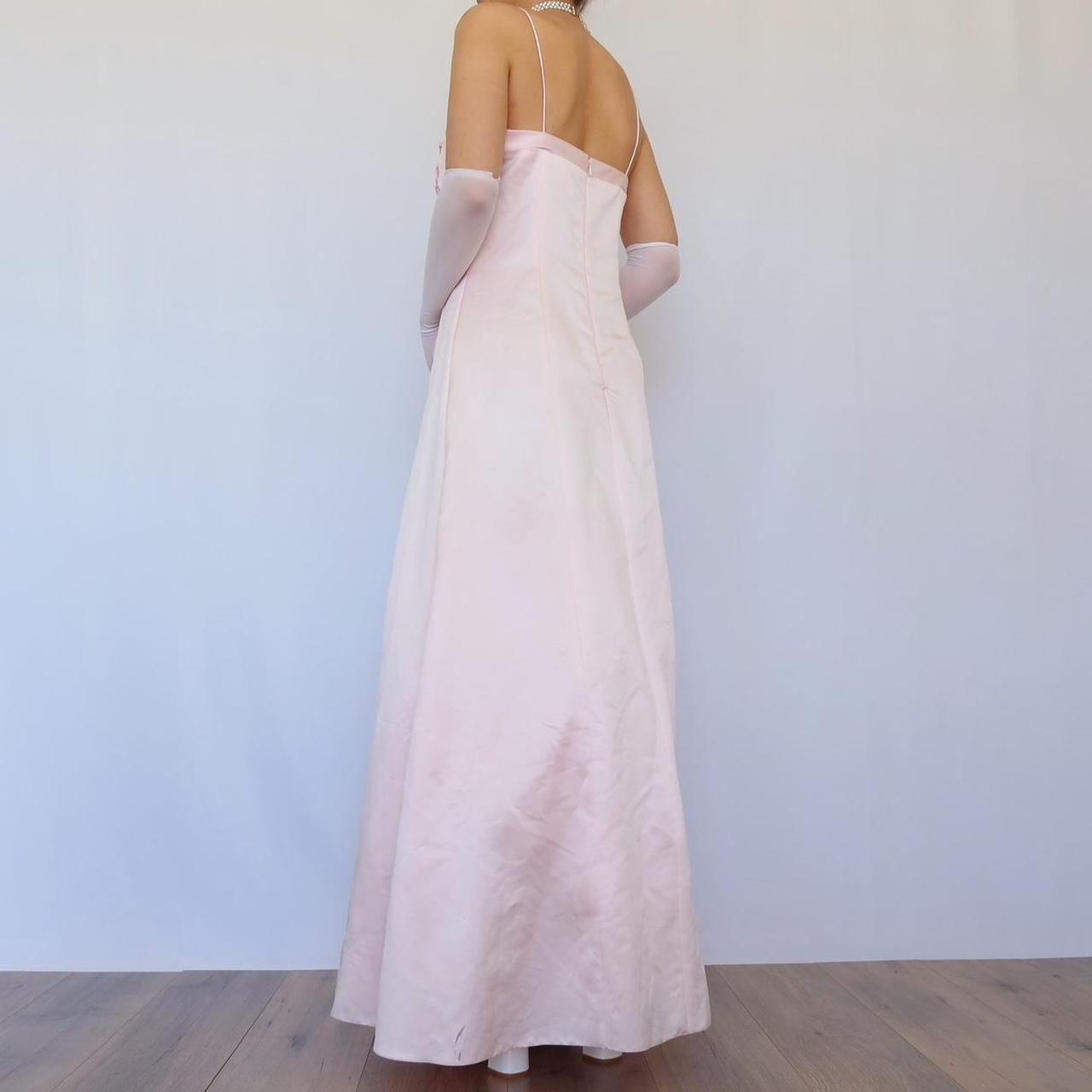 NiceVestidos-Fairy dress. Vintage dress, exquisite floral dress, pink vintage floral long satin dress Nv5631