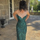 Robe de bal de fin d'année verte pour femme nv5339