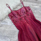 The most stunning exquisite beaded y2k red ombre long chiffon dress nv5377