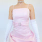 NiceVestidos-Vintage pink satin long evening gown Nv5636