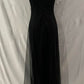 NiceVestidos--Black exquisite silver floral beaded long chiffon prom dress vintage dress NV5728