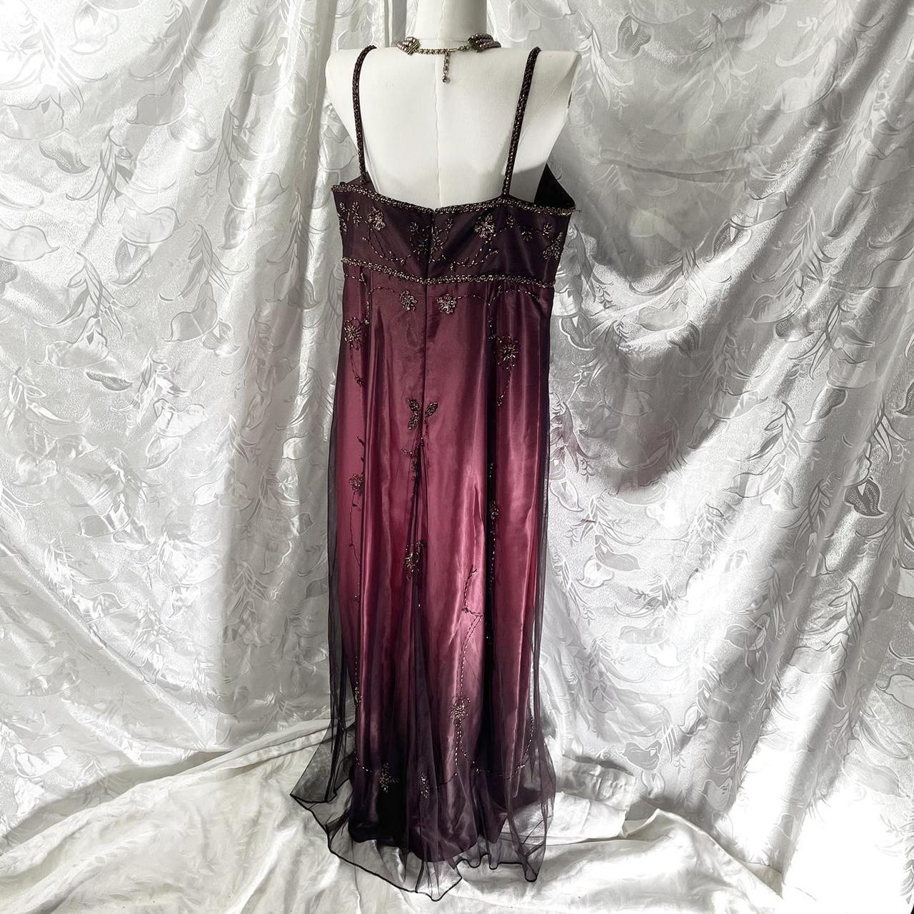 Burgundy retro exquisite beaded long chiffon fairy dress prom dress nv5416