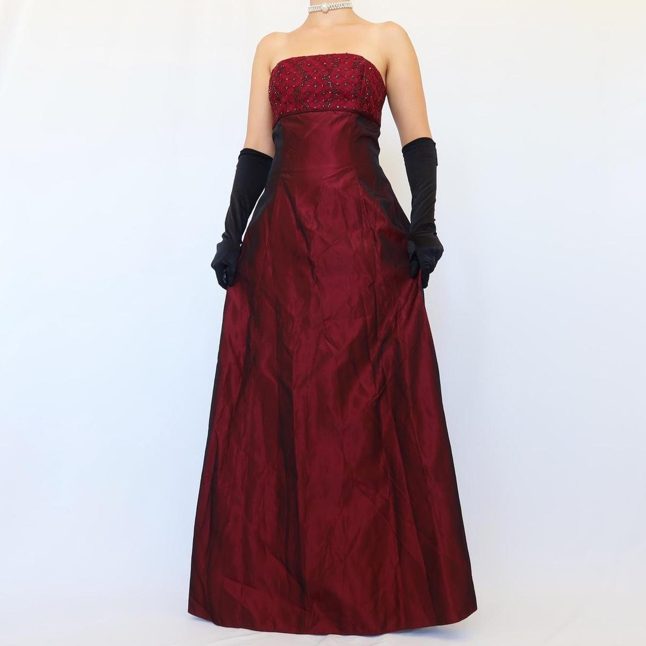 NiceVestidos-pink vintage floral long satin dress Nv5632