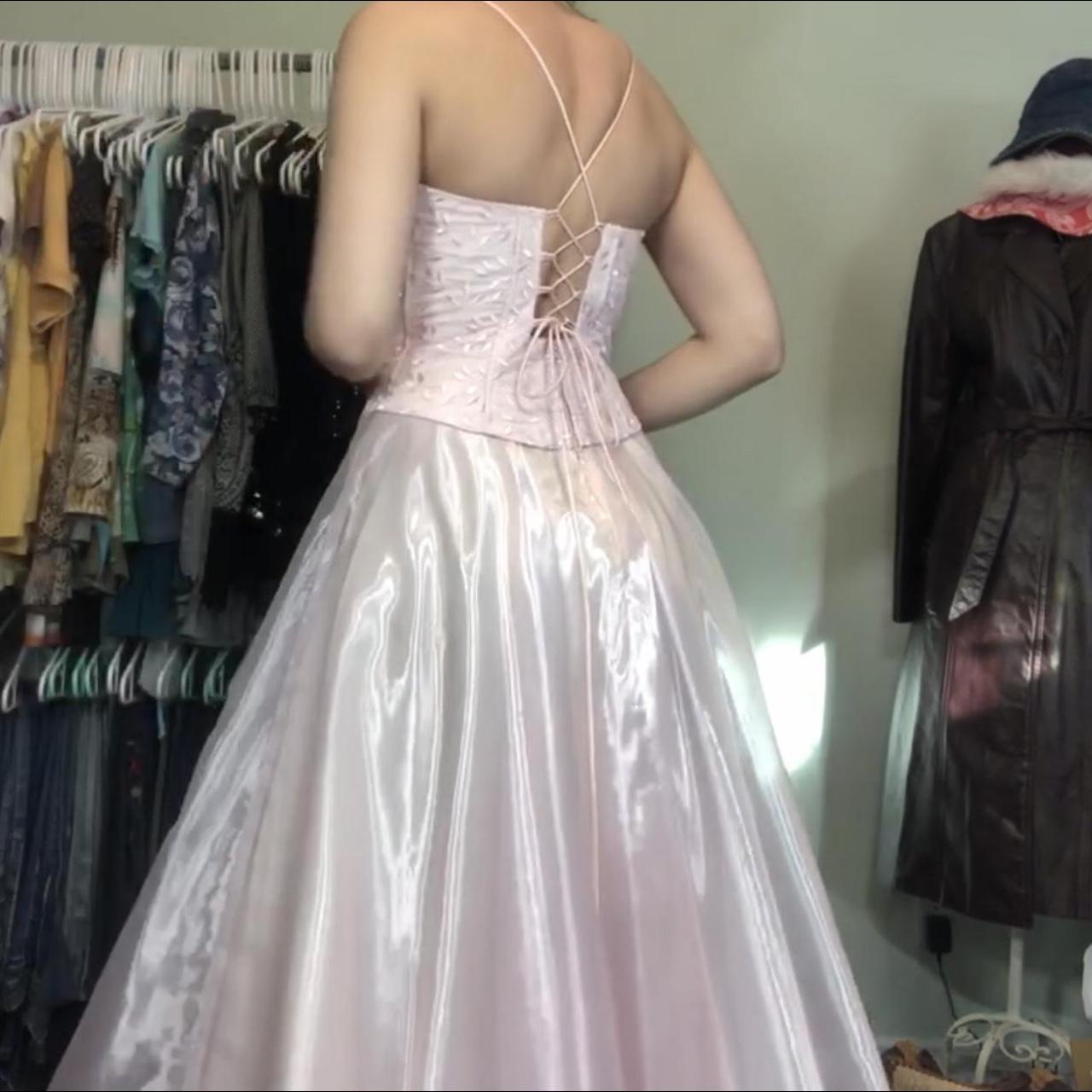 NiceVestidos- Pink Gorgeous Vintage Prom Dress Floral Long Tulle Homecoming Dress nv5572