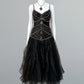 Black exquisite beaded long chiffon prom dress nv5329