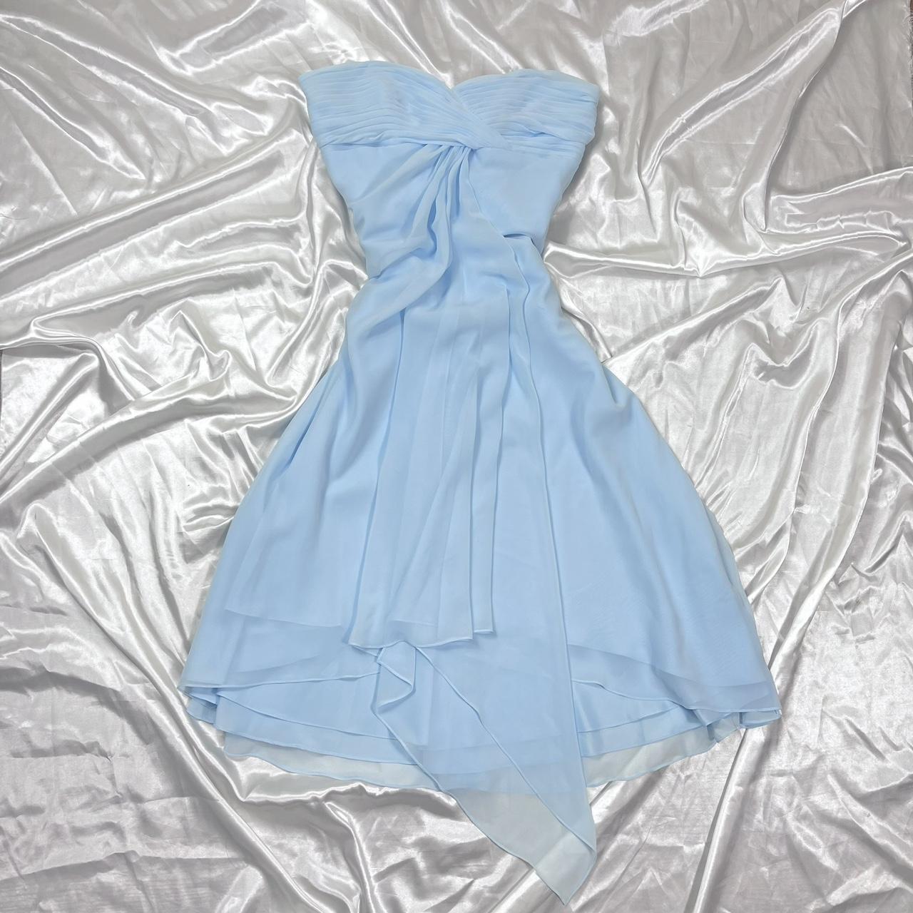 Light blue short chiffon ball gown fairy homecoming formal dress nv4465