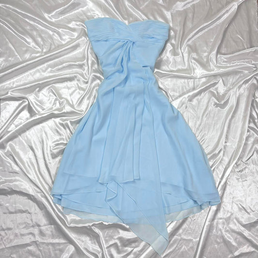 Light blue short chiffon ball gown fairy homecoming formal dress nv4465