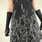Vintage black and white exquisite beaded mid-length chiffon homecoming dress prom dress birthday party dress nv5405