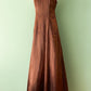 NiceVestidos--Brown Exquisite Beaded Dress Vintage Dress Women's Long Satin Ball Gown NV5650