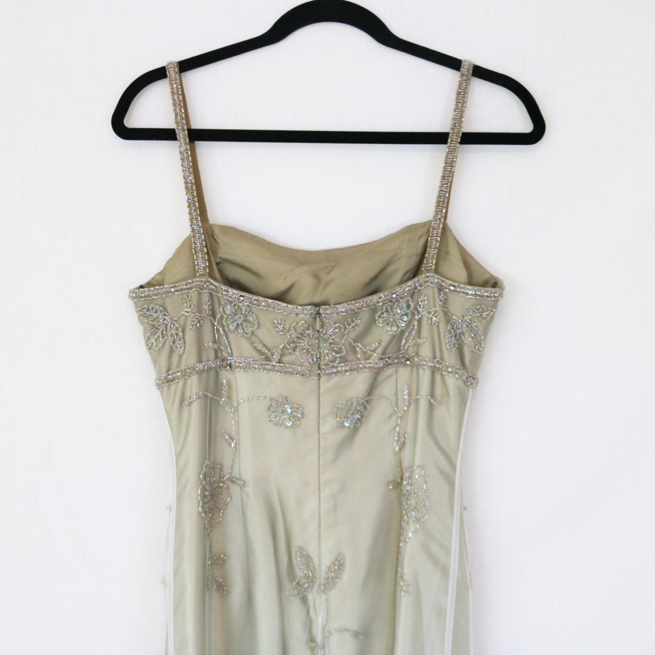 ✨Robe empire vintage champagne doré, taille haute, longue en tulle, robe de soirée formelle, nv4992